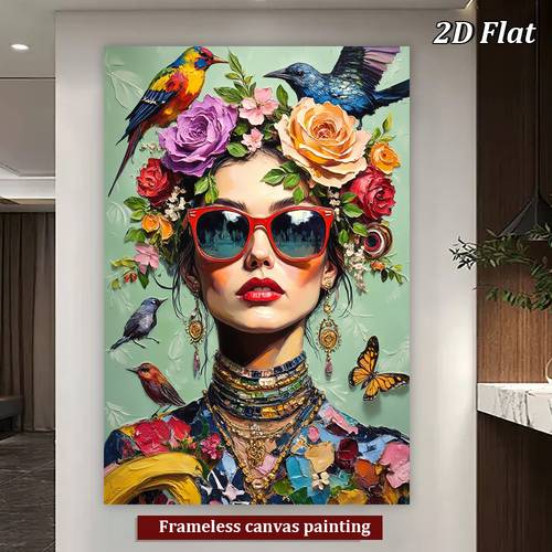 2d flat 2d flat 1pc frameless canvas painting posters and prints holiday gifts wall decoration birthday party room bathroom hanging decorative paintings home decoration holiday decoration large room aesthetic