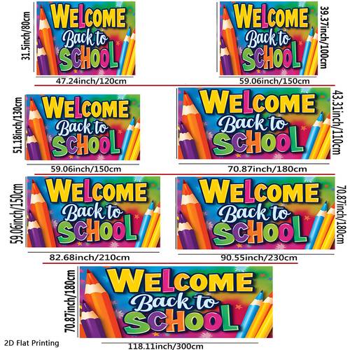 2d flat 2d flat 2d flat 2d flat 2d flat banner 1pc welcome back to school wall decoration banners suitable for living rooms party venues young rooms yard decorations used backgrounds no electricity