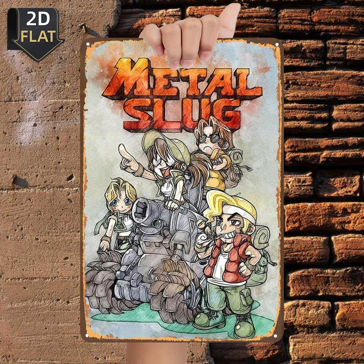 metal slug klassisches retro arcade action metall blechschild