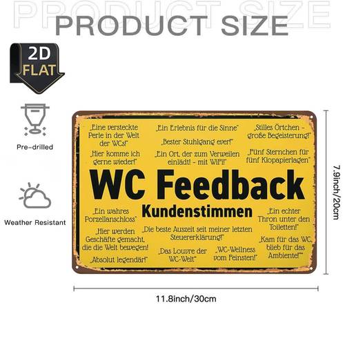 2d flat 2d flat 1pc wc customer on public toilets metal tin sign size 8 x12 20cm 30cm decoratve paintings room restaurant bar door garage decor 2d flat