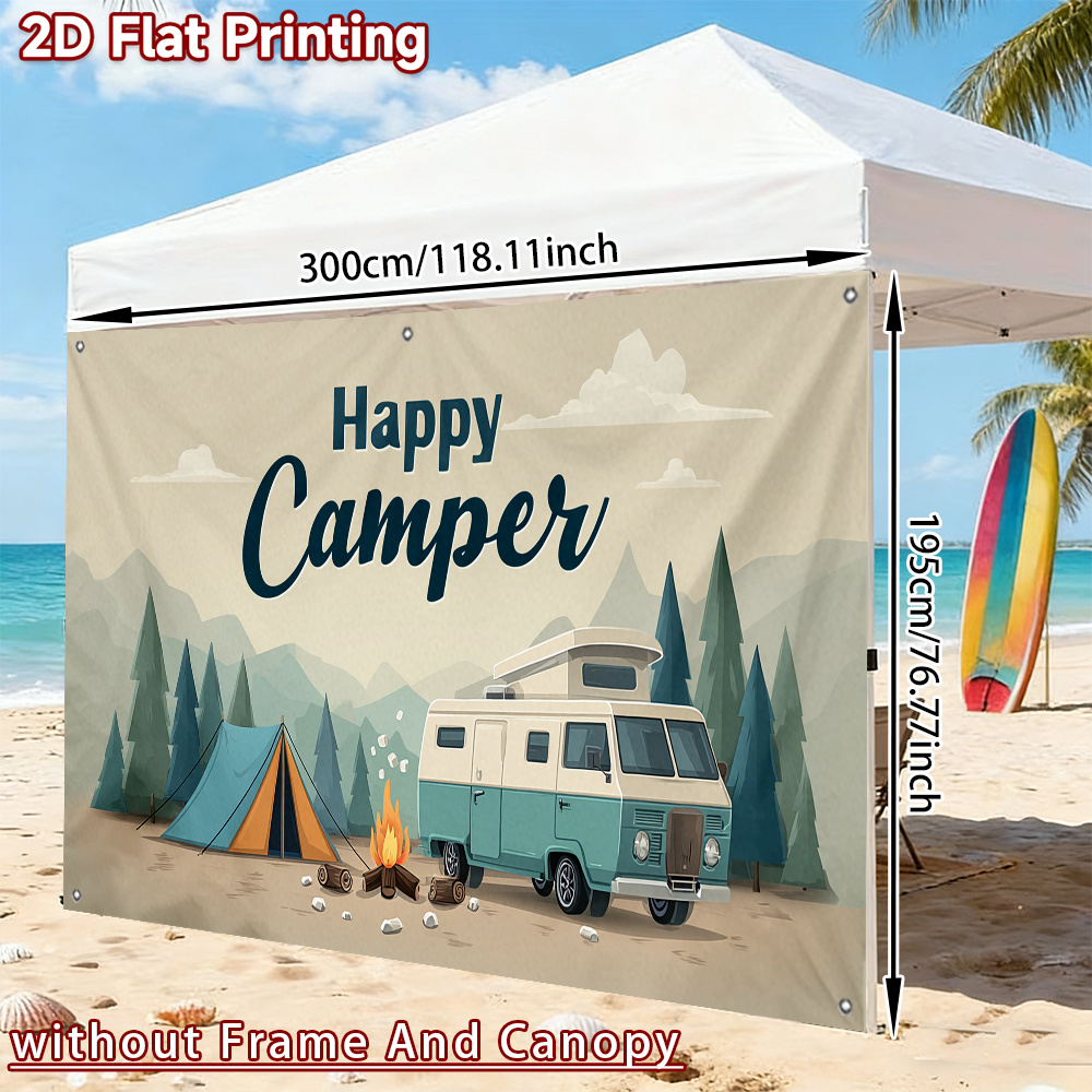 TEMU 1pc Paroi d'ombrage latérale extérieure van de campeur avec tente et - Convient pour camping en VR, fêtes, -, marchés, panneau d'auvent