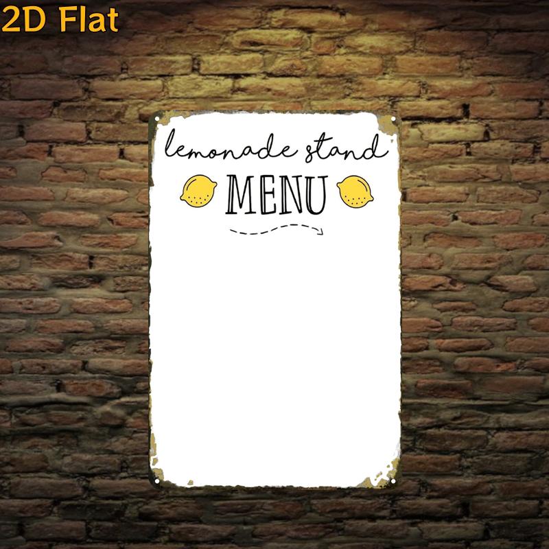 TEMU 2d Flat, 1pc Wooden Print, Lemon Soda Stand Menu Board Creative Sign - Wall Art Gift, For Decorating | Wooden Texture, Wall Art Decor