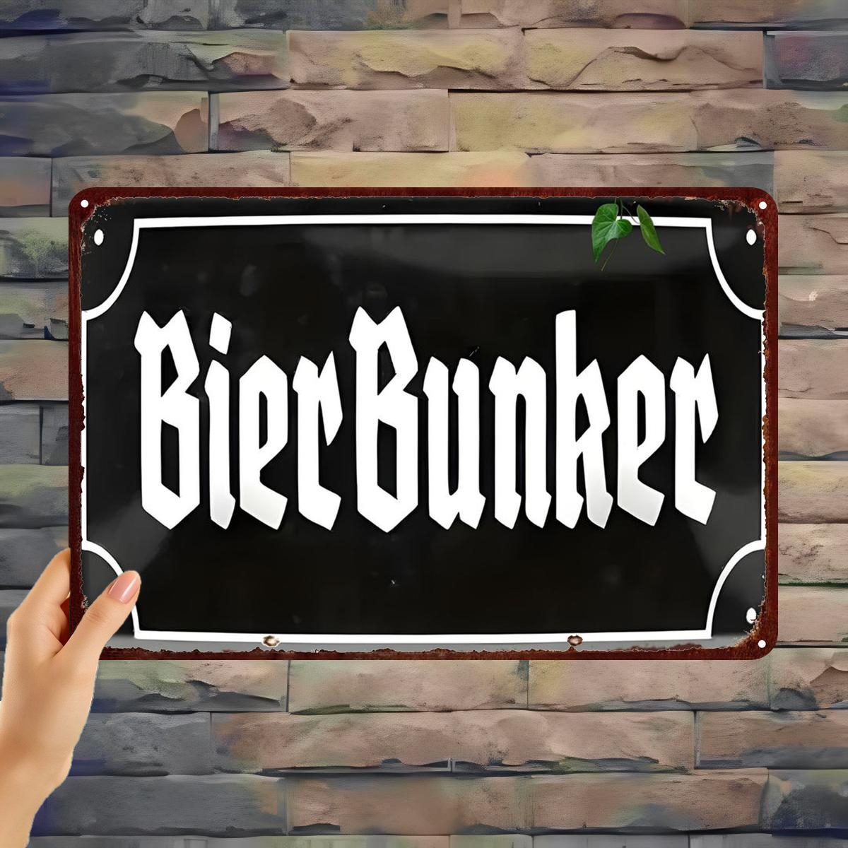 TEMU 2d Flat, 2d Flat 1pc, Vintage "bier " Metal Sign - Rustic Beer Themed Wall Art For Man Cave Or Bar Decor, 8Ã12 Inch, 2d Flat