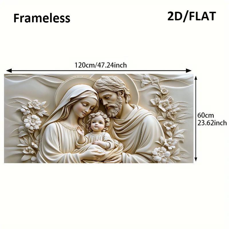 TEMU Piatto 2D, 1 pz Moderno su Tela Senza Cornice della Famiglia - a Parete per Soggiorno, Camera da Letto, Arredamento Ufficio, Tema Religioso