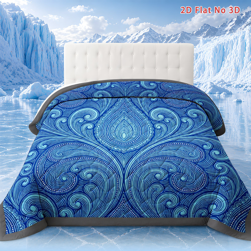 photo de l'article latacaca 2d motif   plat à carreaux 1pc coussin matelas bleu turquoise   matelassé couette queen size   toutes   couverture rafraîchissante pour personnes chaleureuses légère et respirante couverture dété   fête des mères édition printemps été convient pour le lit