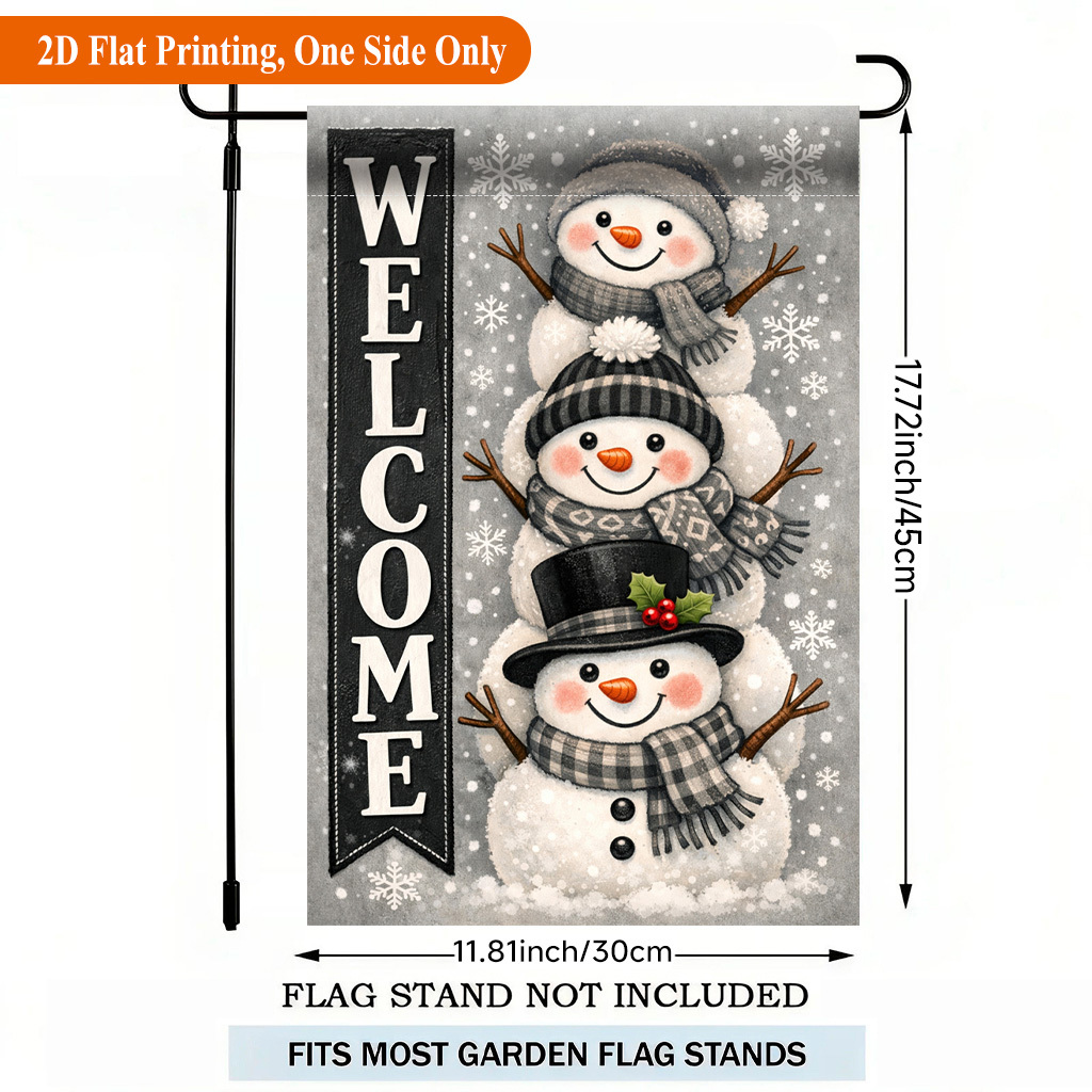 TEMU 2d Flat, 2d Flat Printing Garden Flag 1pc, Stack Single Sided Polyester Garden Flag, Holiday Yard Banner, For Outdoor Home, Yard Decor, Seasonal
