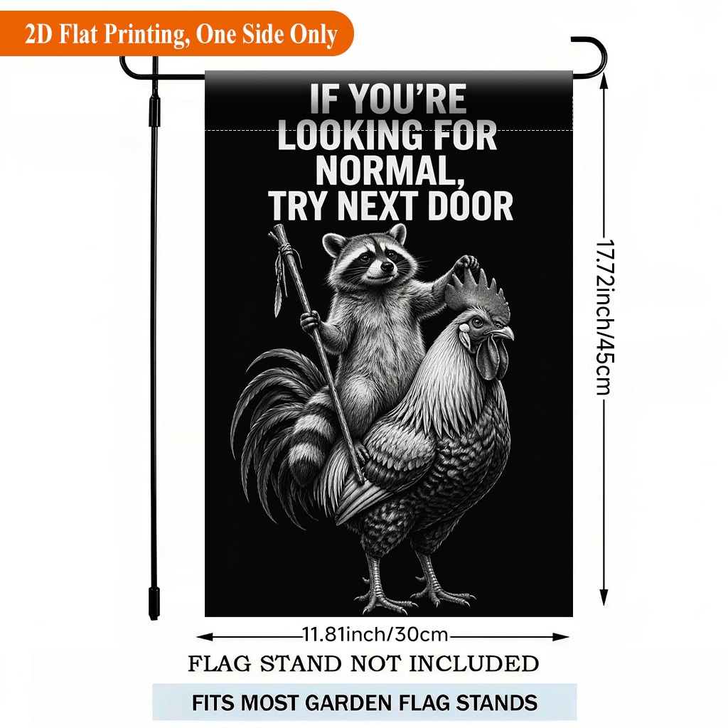 TEMU 2d Flat, 2d Flat Printing Garden Flag 1pc, Are Different Single Sided Polyester Garden Flag, Holiday Yard Banner, For Outdoor Home, Yard Decor,