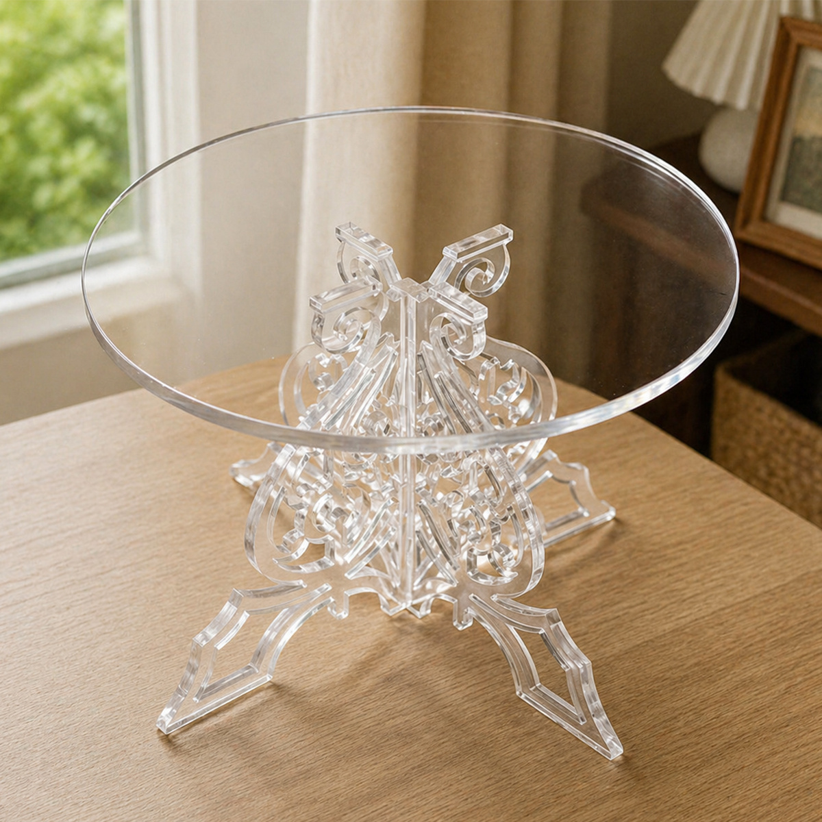 1pc Acrylic Display Stand Suitable For, Multi- Tabletop Easel For Dessert Tables, Birthday Parties, Weddings, Graduation - For Decor, Dolls, Potted Plants, Merchandise Display With Versatile