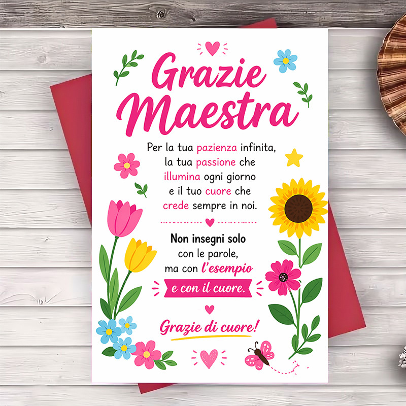 TEMU Un biglietto e una di ringraziamento per l'insegnante, design , regalo di apprezzamento per insegnanti, per dell' o dell'apprezzamento per gli