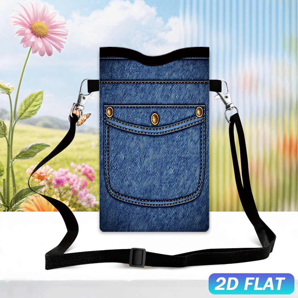 TEMU [2d Flat Printing] 1pc Crossbody Phone Bag Ideal For Festive/holiday Phone Pouch Fashionable Suitable For Unisex Fashion Accessory For Perfect