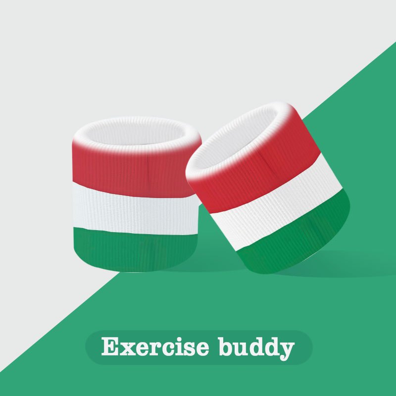 TEMU A Pair Of Trendy Hungarian Flag Pattern 360-degree High-stretch Sweat-absorbing Wristbands, Suitable For Gym, Sports, And Athletic Activities