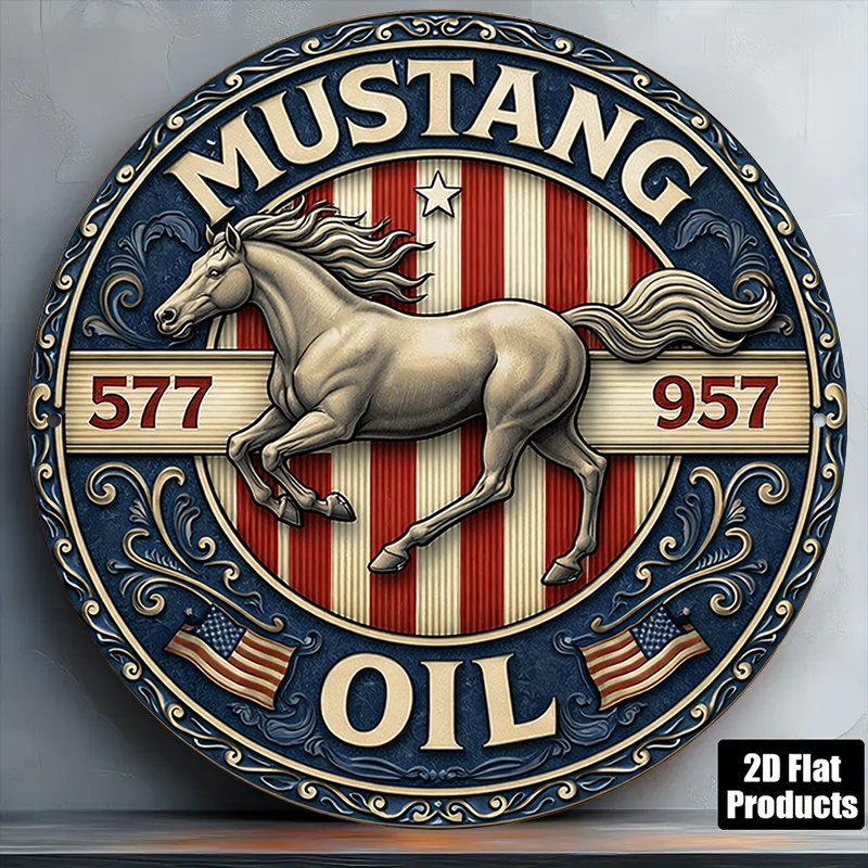 TEMU 2d Flat, 1pc 8x8in/20x20cm 2d Flat Round Sign, 