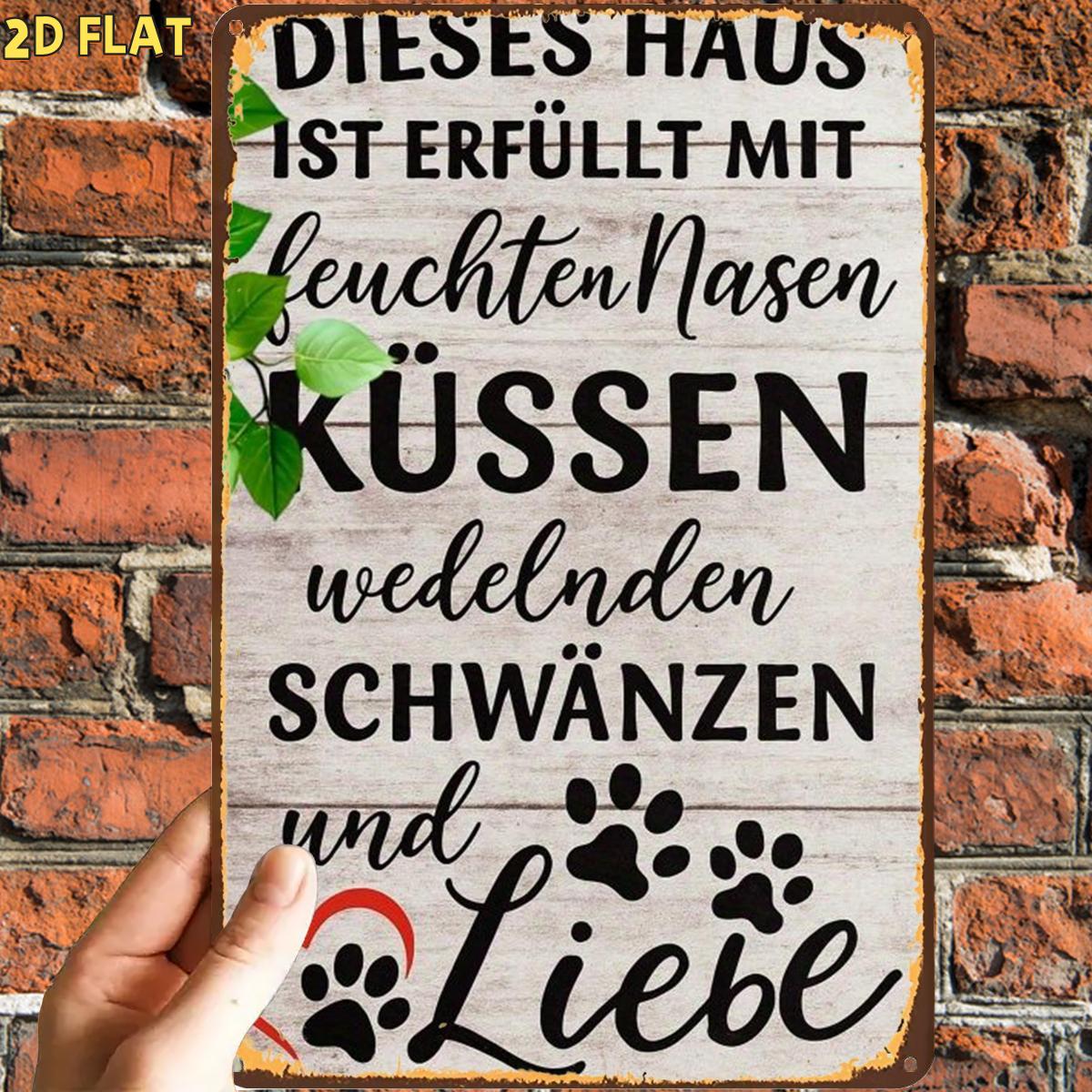 TEMU 2d Flat, 1pc, Funny Retro Home Signmetal Iron Sign, Pre-drilled Holes, Suitable For Indoor, Garden, Outdoor, Home, Office, Toilet Decoration