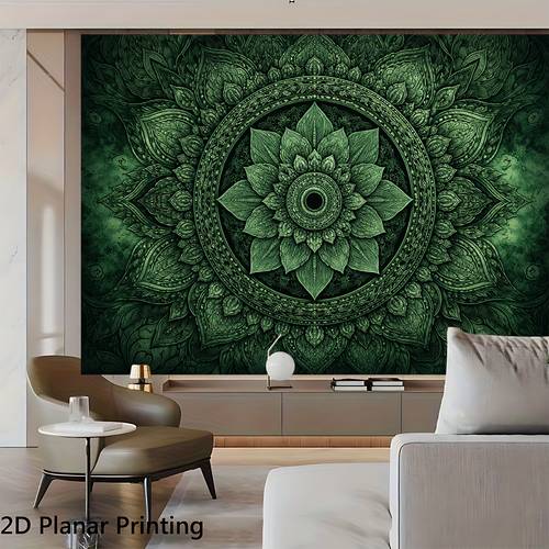 2d flat 1 mandala wall hanging tapestry square decor suitable for parties birthdays photo backdrops banner for rooms gardens easy setup fabric with mandala pattern no electricity needed 2d flat