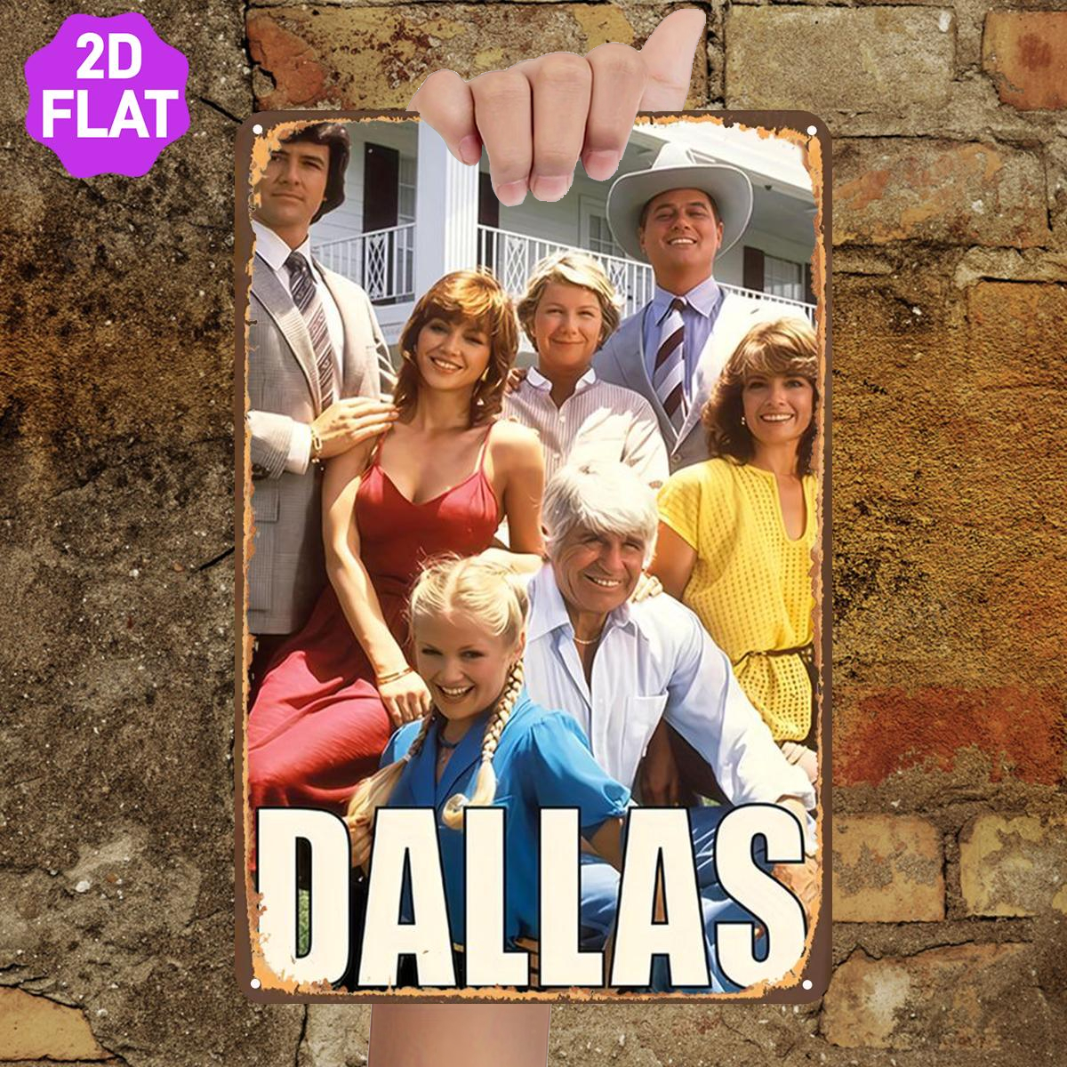 TEMU 2d Flat 1pc, "dallas: Drama Series Featuring The Family", Metal Iron Sign, Size (8"x12"/20cm*30cm) Decorative
