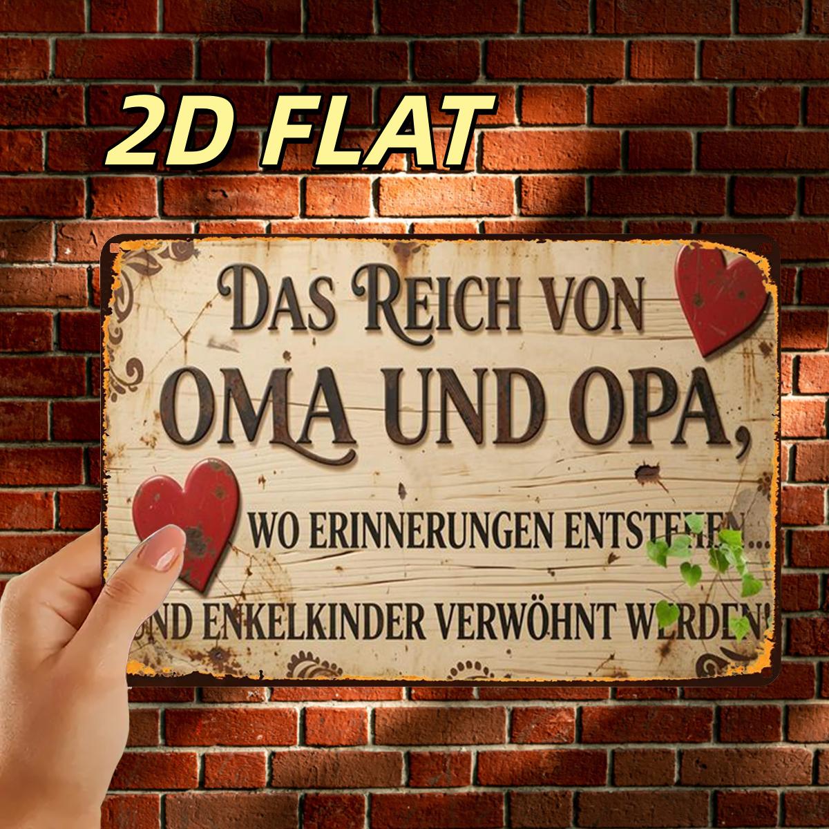 TEMU 2d Flat, 1pc, Interesting Retro Rustic Heart Sign Metal Iron Sign, Pre-drilled Holes, Suitable For Indoor, Garden, Outdoor, Home, Office, Toilet