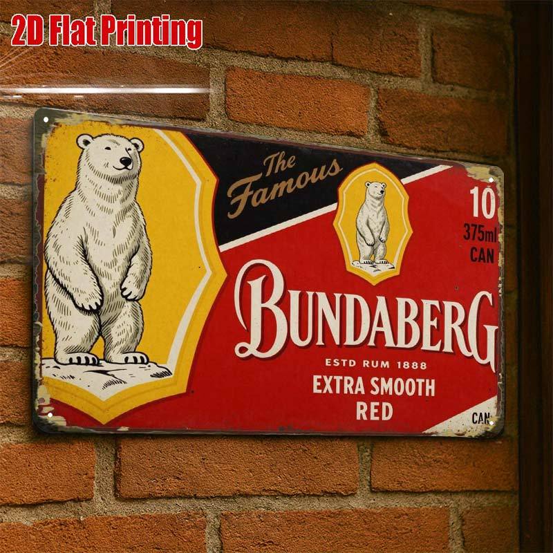 TEMU 2d Flat - 2d Flat1pc, Vintage Bundaberg Rum Tin Signcreative Tin Sign -8x12 Wall Art Gift For Decor|iron Construction, Metal Wall Art Decor