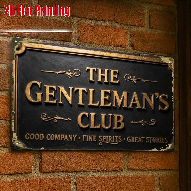 TEMU 2D Flat - 2D Flat ., Club Vintage Metallschild Kreatives Blechschild -8X12 Café Garage Wandkunst Geschenk zur Dekoration | Eisenkonstruktion,