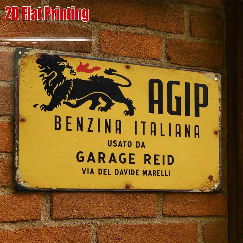 TEMU 2d Flat - 2d Flat1pc, Vintage Italian Gasoline Metal Signcreative Tin Sign -8x12 Wall Art Gift For Decor|iron Construction, Metal Wall Art Decor