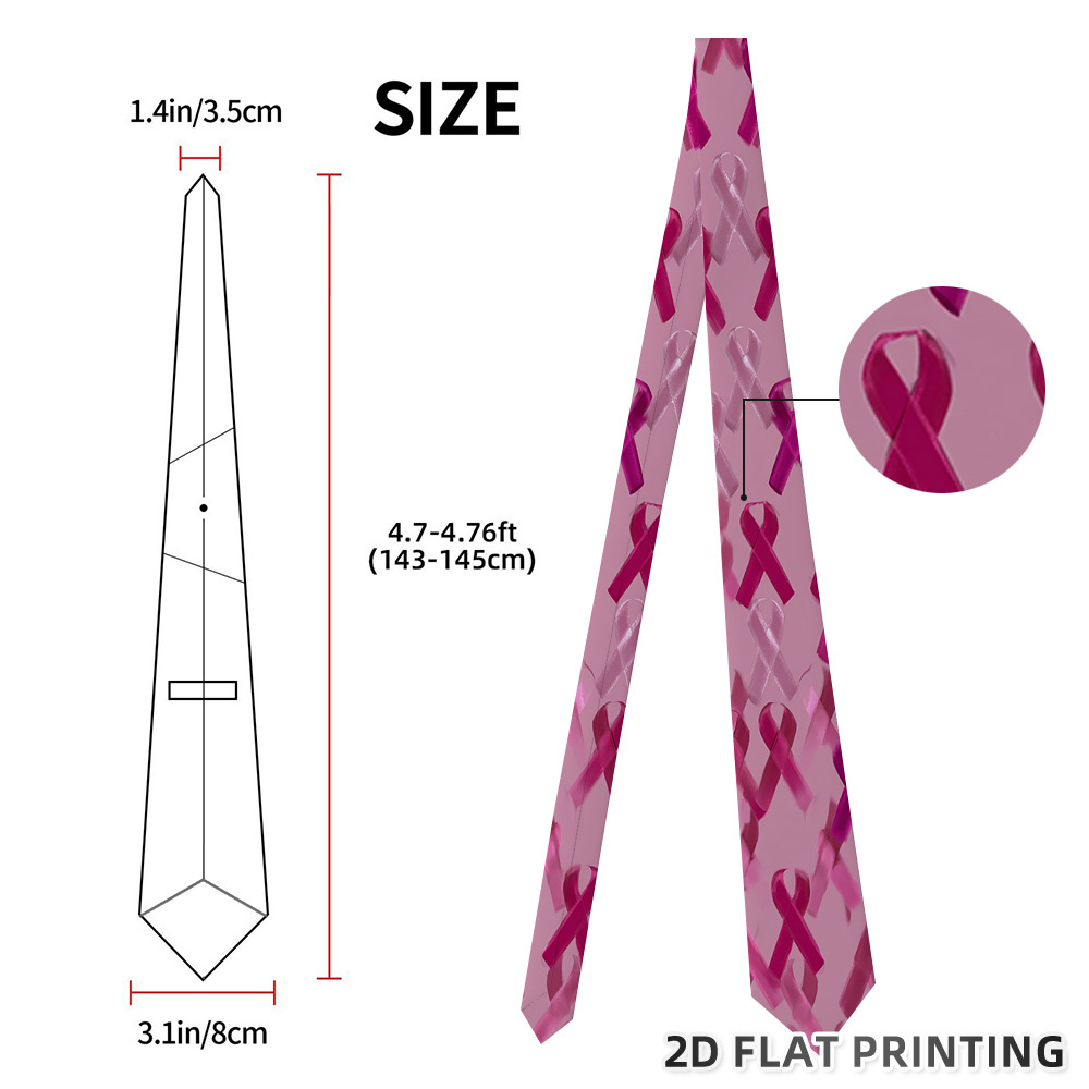 TEMU 1pc, 2d Flat Fashionable Printed Tie, Decorated With A Breast Print. A Must-have Accessory For Daily Wear, Weddings, Anniversaries And Formal