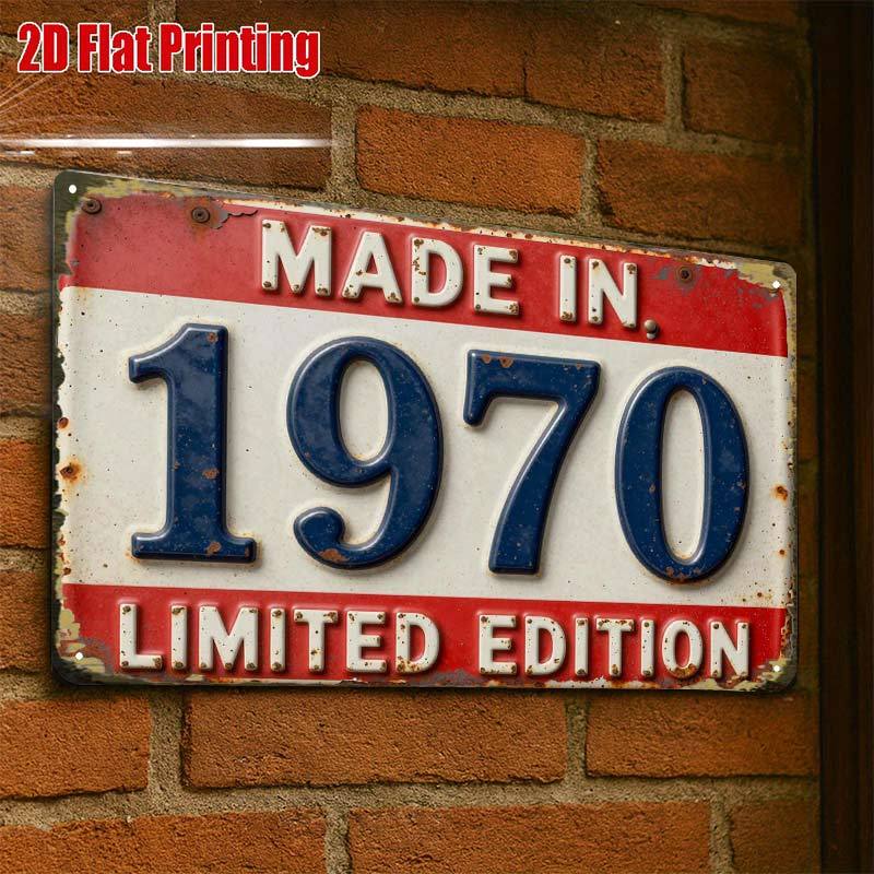 TEMU 2d Flat - 2d Flat1pc, Vintage 1970 Edition Signcreative Tin Sign -8x12 Wall Art Gift For Decor|iron Construction, Metal Wall Art Decor