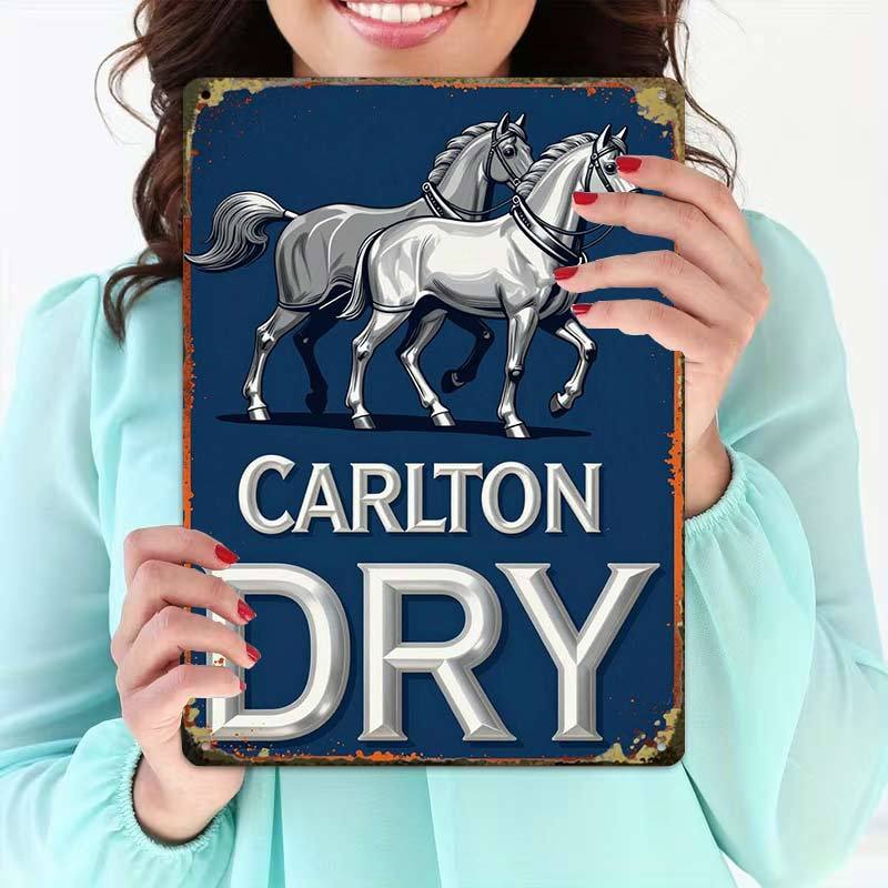 TEMU 2d Flat - 2d Flat1pc, Dry Horse Tin Signcreative Tin Sign -8x12 Wall Art Gift For Decor|iron Construction, Metal Wall Art Decor