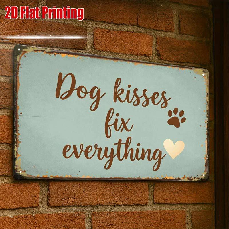TEMU 2d Flat - 2d Flat1pc, Dog Fix Everything Sign Creative Tin Sign -8x12 Wall Art Gift For Decor|iron Construction, Metal Wall Art Decor