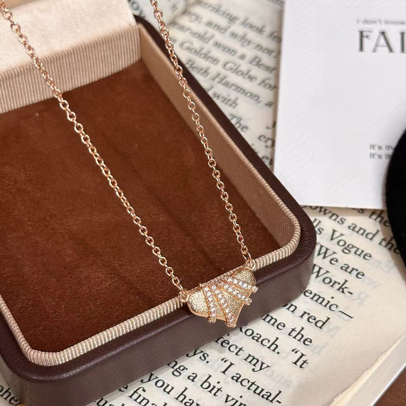 Women's Vintage Brushed Three-Dimensional Love Pendant Necklace