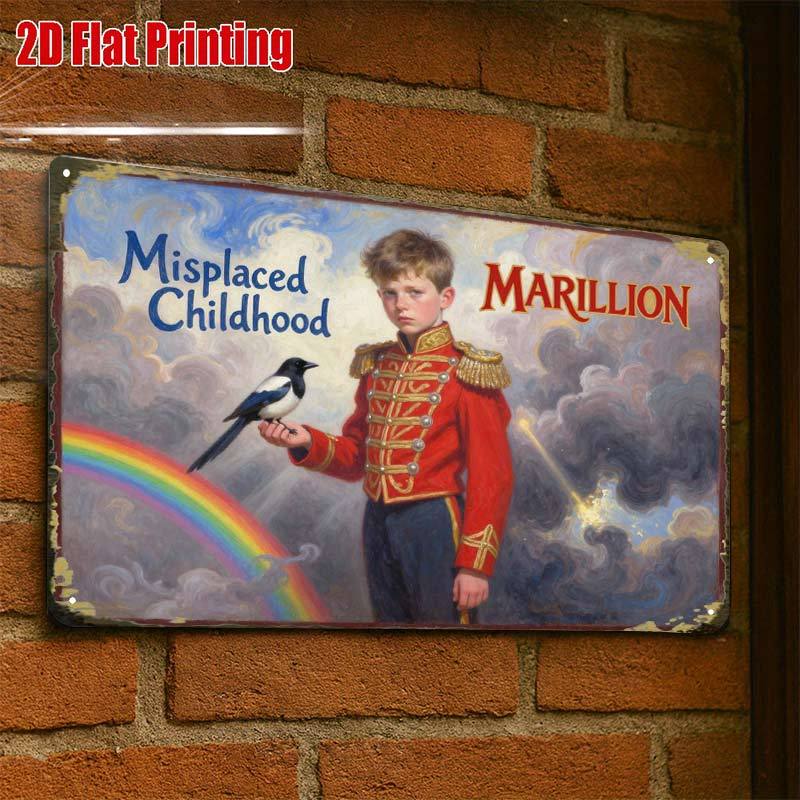 TEMU 2d Flat - 2d Flat1pc, Childhood Album Art Creative Tin Sign -8x12 Wall Art Gift For Decor|iron Construction, Metal Wall Art Decor