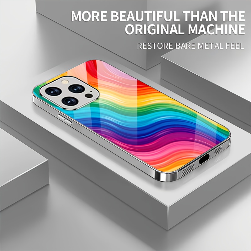 TEMU Phone Case - 2d Flat Pattern Phone Case, Suitable For Iphone 17/17air/16/15/14/13/12/11/7/8/plus/pro//mini/ Xr X/xs All-inclusive Phone Cover,