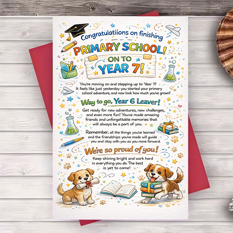 TEMU 1 Envelope And 1 Greeting Cardyear 6 Leaver Congratulations Card For Graduation And Journey Greeting Card