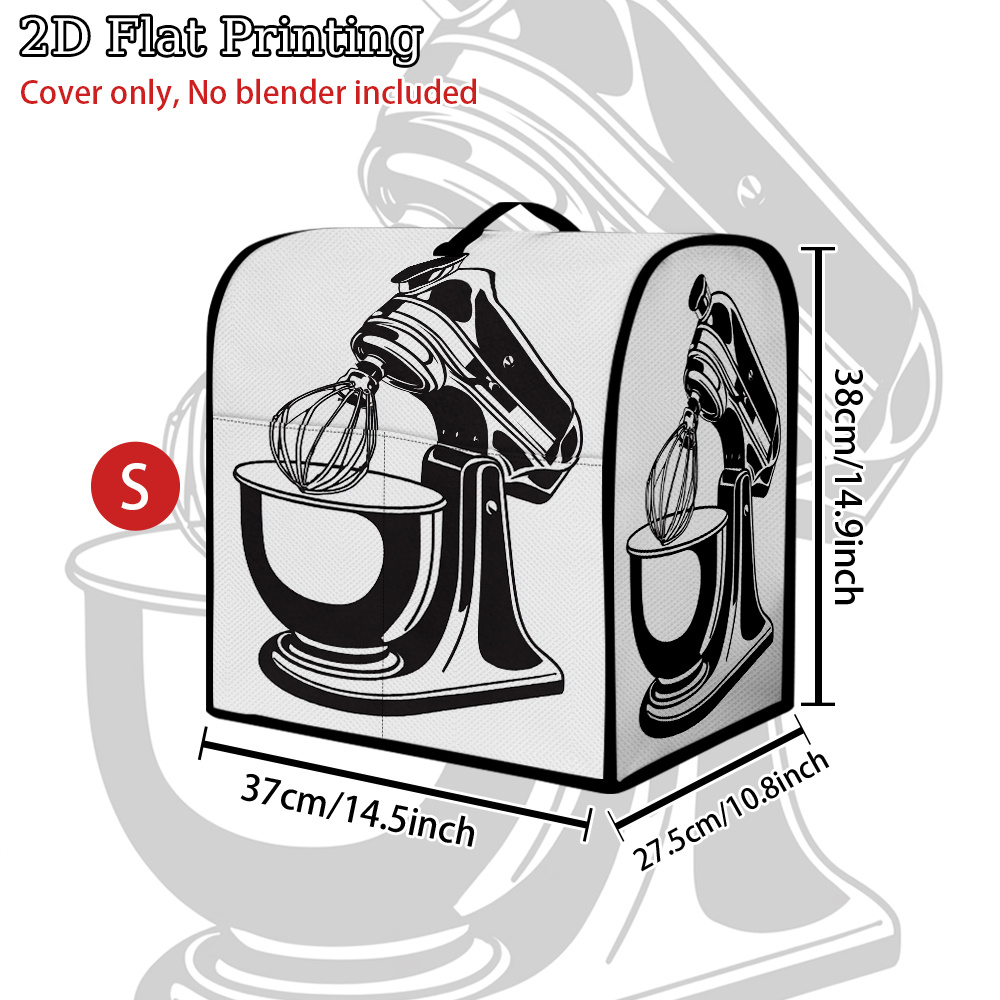 1pc, 2D Flat Printing Home Essential Electrical Appliance Dust Cover Stand Mixer Drawing, Perfect for Dust Cover for Appliances, Chefs, Food, Pattern Dust-proof Cover for Mixer or Coffee Maker, Appliance Dust Cover Kitchen Appliance Accessories