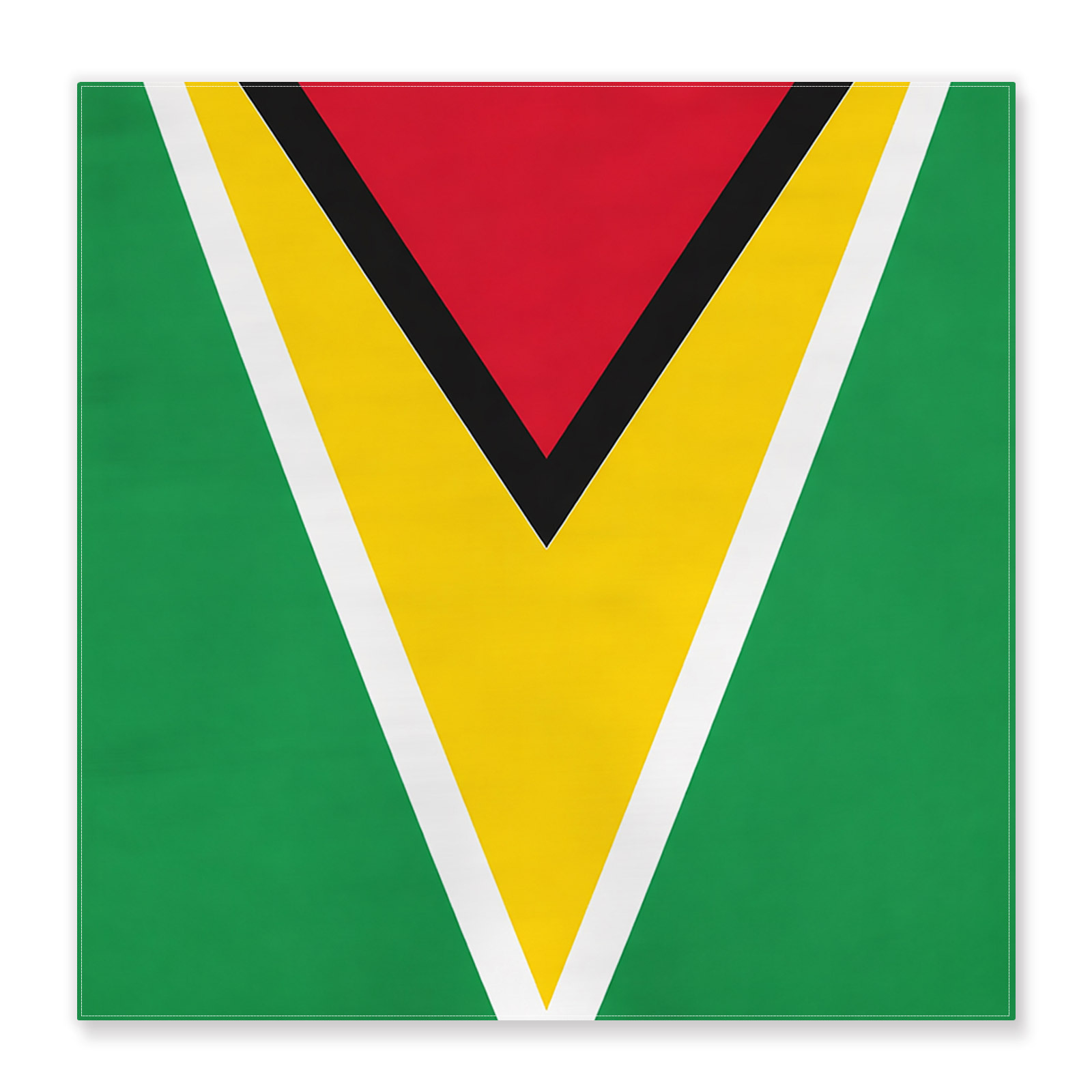 TEMU 1pc 2d Printed Headscarf, 50x50cm, Guyanese Flag, Colors, Lightweight, Elegant, Casual, Versatile, Unisex Scarf For Outdoor Activities, Parties,
