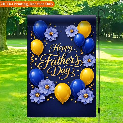 2d flat 2d flat printing garden flag 1 fathers day card garden flag single sided printed outdoor decor for home and garden holiday decoration durable polyester 11 8x17 7 inches no pole included