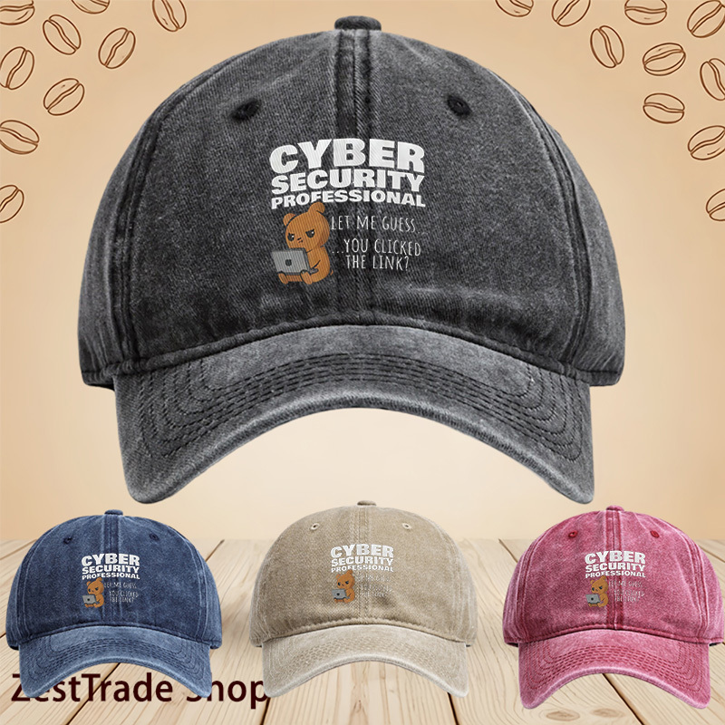 this   designed hat is an     for   working in the     combines professional aesthetics with a modern technological style an adult washed out fashion print baseball cap for outdoor