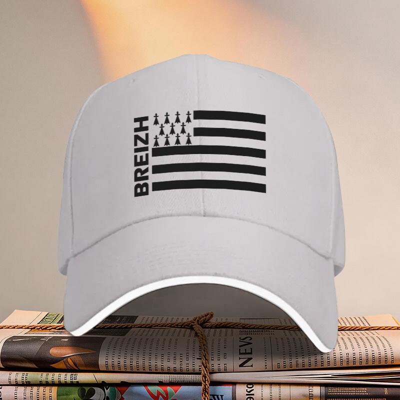 TEMU 1pc, Casquette à sandwich ajustable avec design , Chapeau léger imprimé pour femmes, irlandaise Tendance pour hommes, Cadeau idéal pour , fêtes,