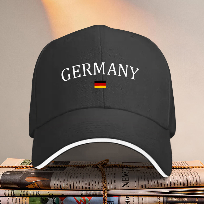 1pc, Adjustable Sandwich Baseball Cap Featuring The "german Flag" Design, Lightweight Printed Women's Hat, "german Trend Print" Men's Fashion Cap, An Ideal Gift For Weddings, Parties, And Birthdays