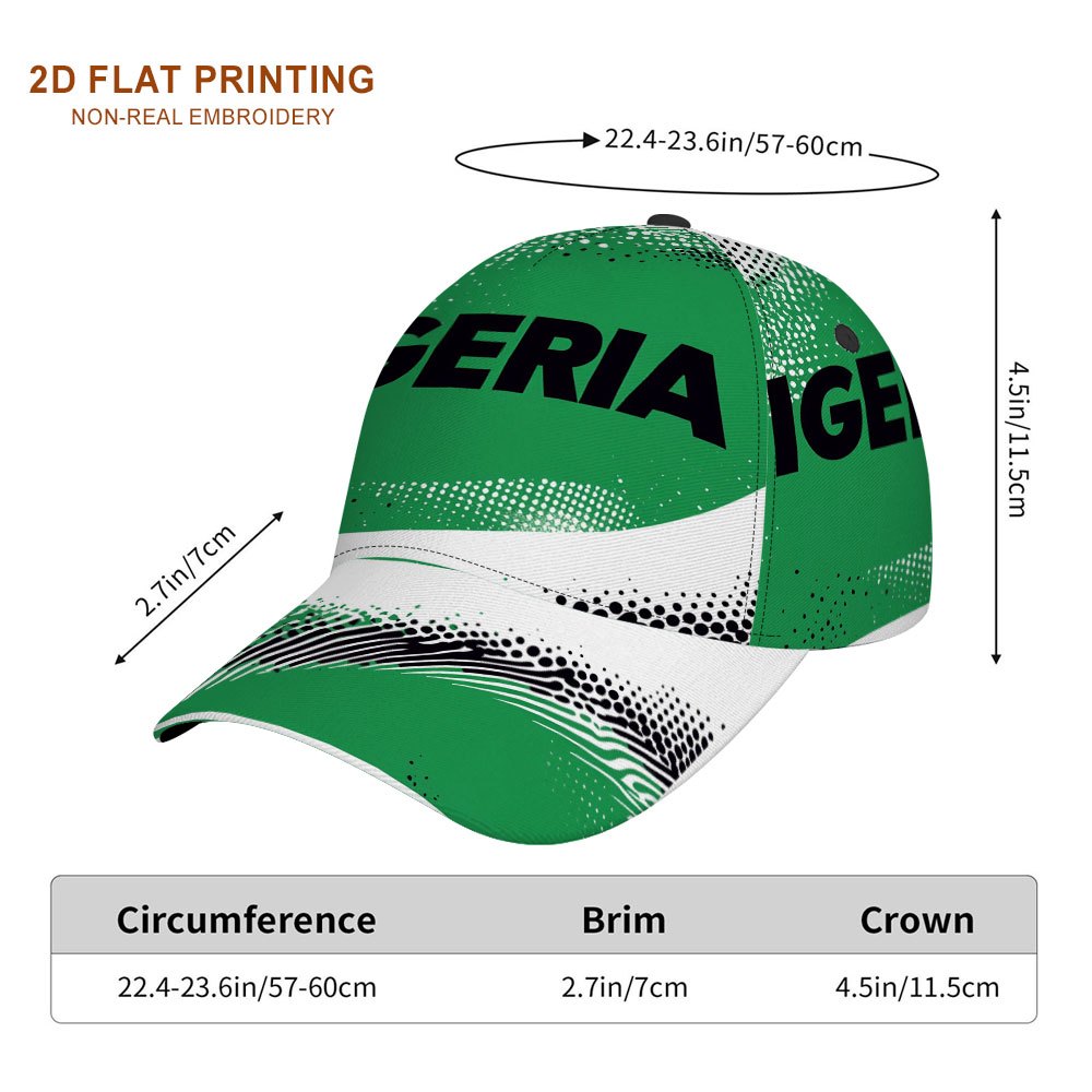TEMU 1pc Nigeria Flag Baseball Cap Suitable For Casual Wear, Daily Outfits & Nigerian-themed Events - Lightweight Snapback Hat With Nigerian Flag