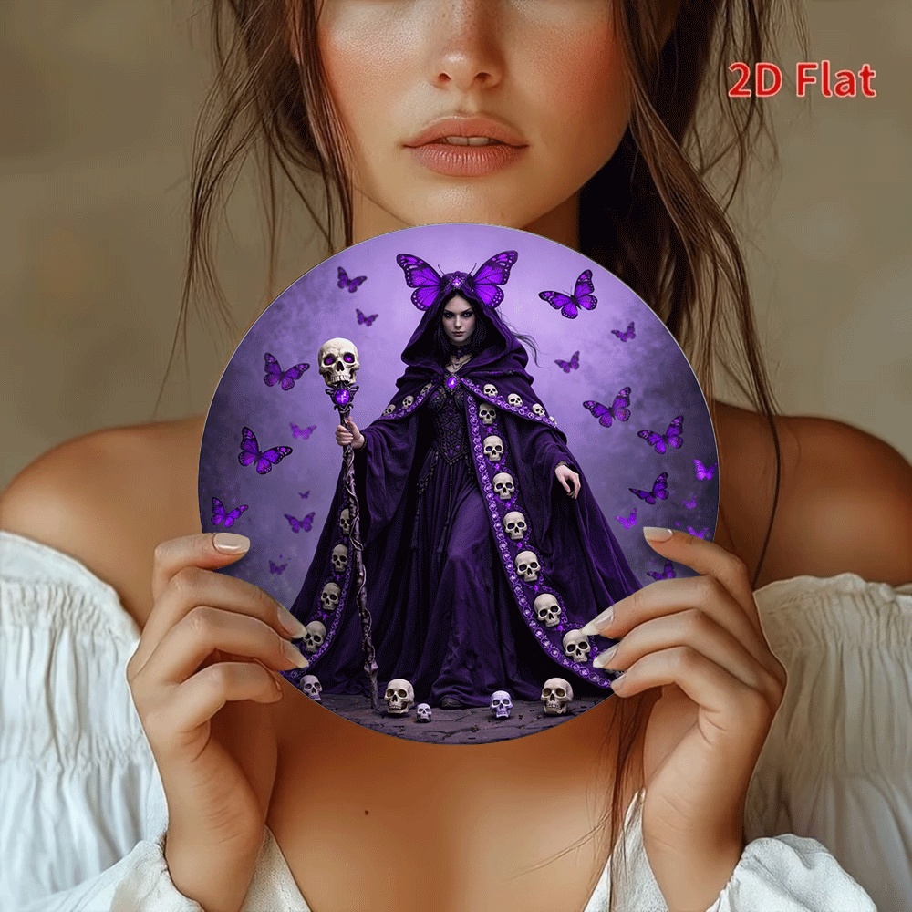item picture 1pc gothic     skull pattern metal sign round decorative painirong size 7 87 inches x 7 87 inches 20 cm 20 cm suitable for placing in room restaurant bar door garage decorative metal sign for halloween