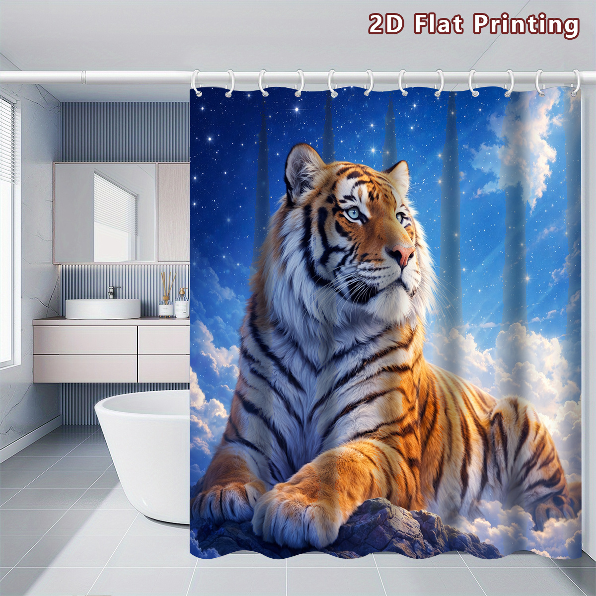4pcs Turquoise Seashell Beach Shower Curtain Set with Accessories