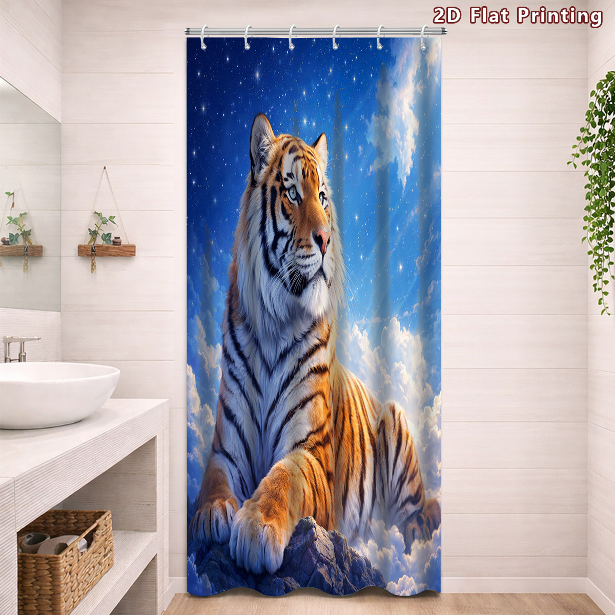 4pcs Turquoise Seashell Beach Shower Curtain Set with Accessories