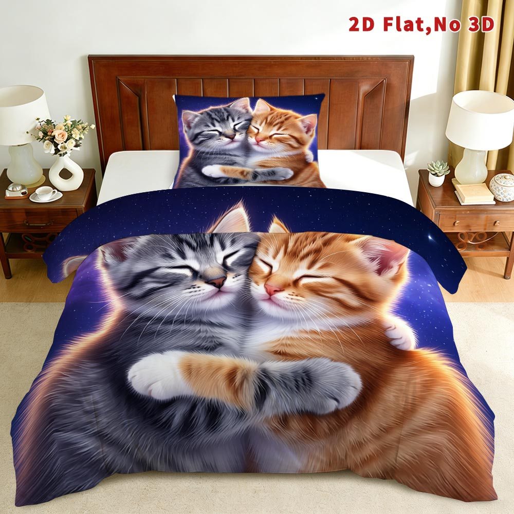 TEMU Latacaca 2d Flat Adorable Duvet Cover Set Multiple Sizes Easter Spring Suitable For Bedroom Guest Rooms All Ages Genders Comforter Cover