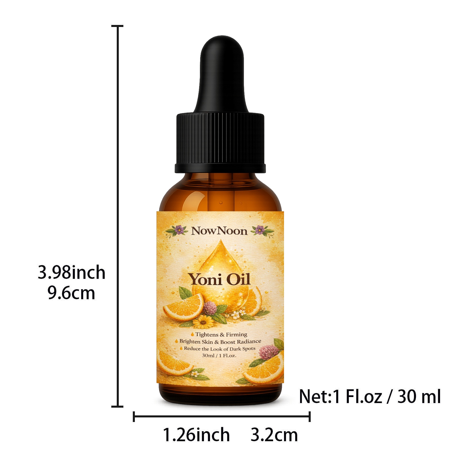 Nourishing Brighten & Firm Yoni Oil 30ml/1fl.oz, Daily Skincare, Makes Skin Look Younger, Moisturizes and Firms, Enhances Elasticity and Vibrant Radiance, Gentle Plant Ingredients, Non-greasy Intimate Hydration Formula