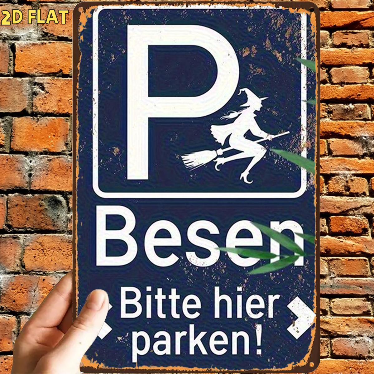 TEMU 2D Flach, ., Retro Hexen Stoppschild Dekorationen, Geeignet für Innen, Garten, Außenbereich, Zuhause, Büro, Badezimmer Dekorationen, Ideal für
