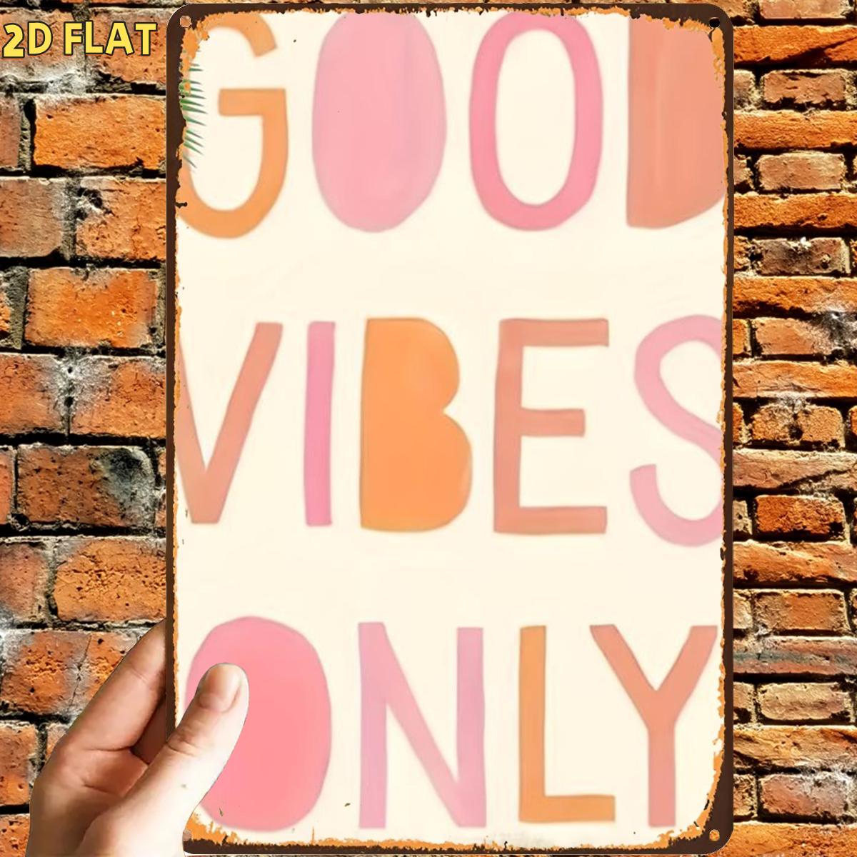 Image of 2d Flat, 2d Flat,1pc, Retro Good Poster Metal Iron Sign, Pre-drilled Holes, Suitable For Indoor, Garden,outdoor, Home, Office, Toilet Decoration, 2d Flat
