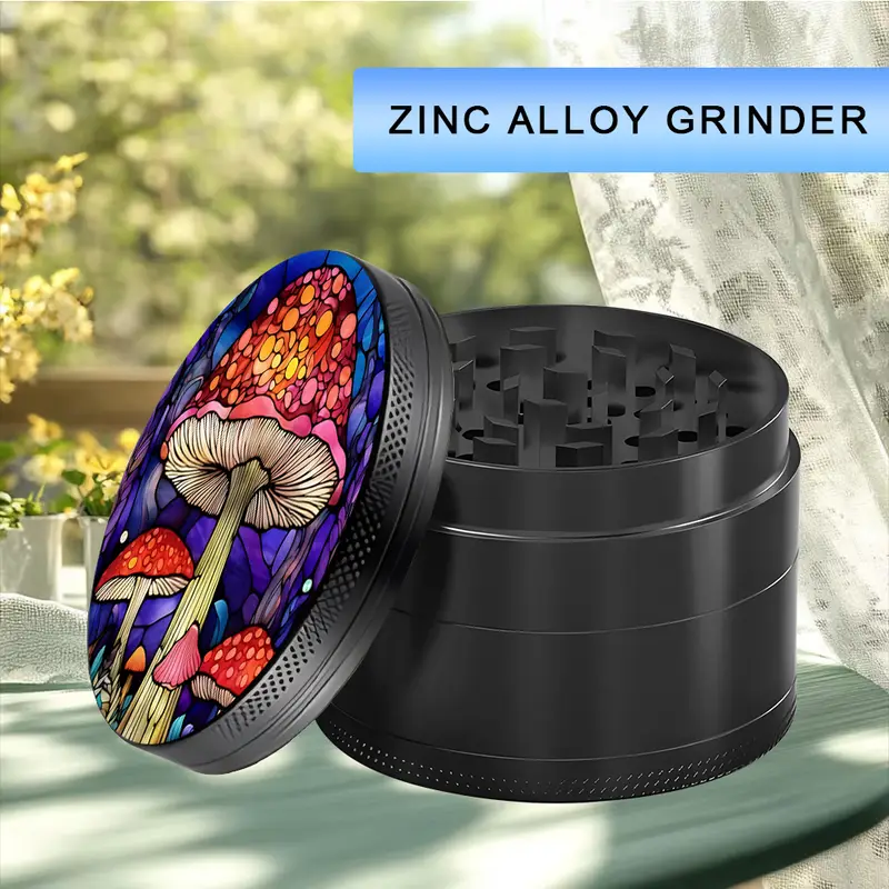 glass tobacco grinder Sharpstone VSG2.2 Top 4-Piece CIRRUS GLASS Grinder - Natural