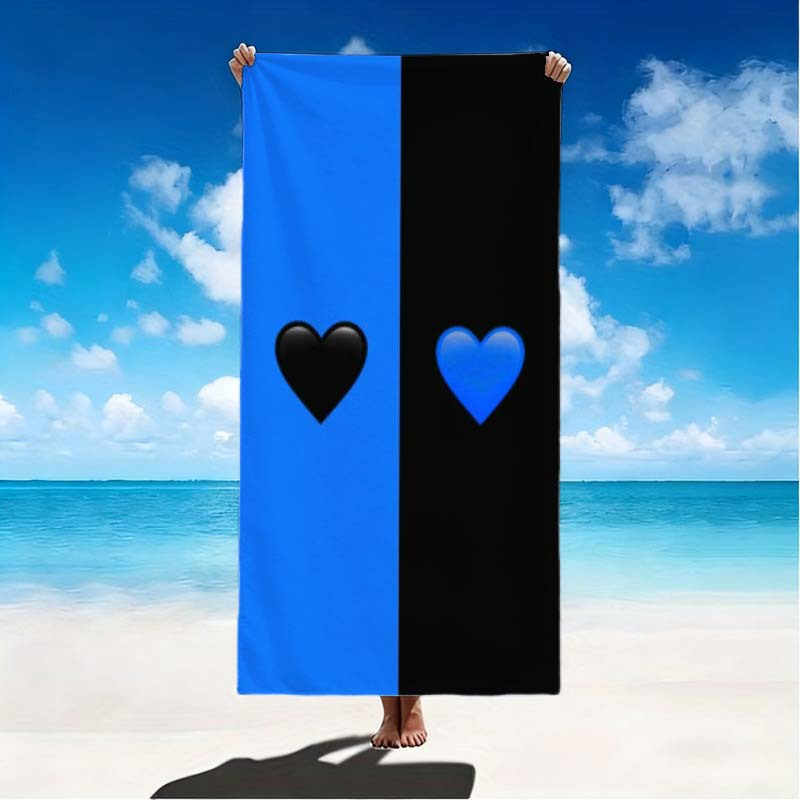 TEMU 1pc Beach Towel - Lightweight Microfiber, Perfect For Travel And , Poolside Essential
