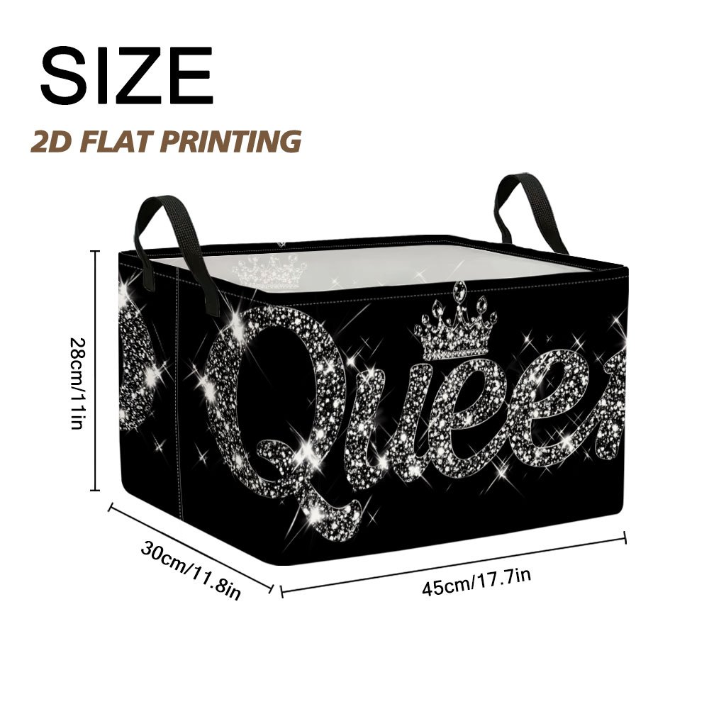 TEMU 1pc Large Capacity Queen Crown Storage Shelf Basket - Modern Elegant Queen Open Shelf Suitable For Closet, Bedroom, Countertop, Living Room -