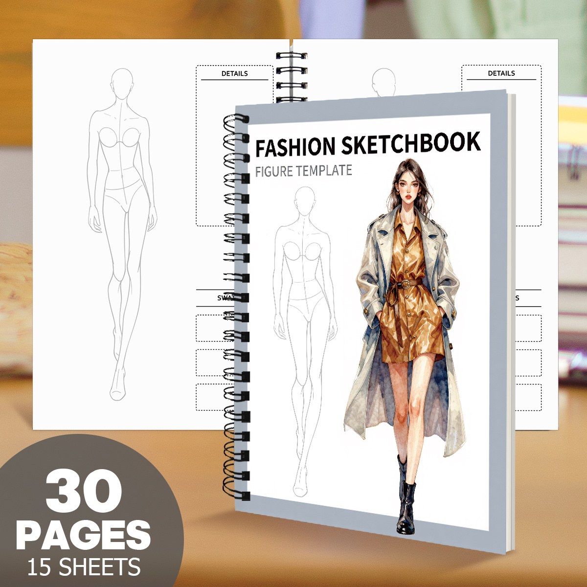 fashion sketchbook sold on Temu United States