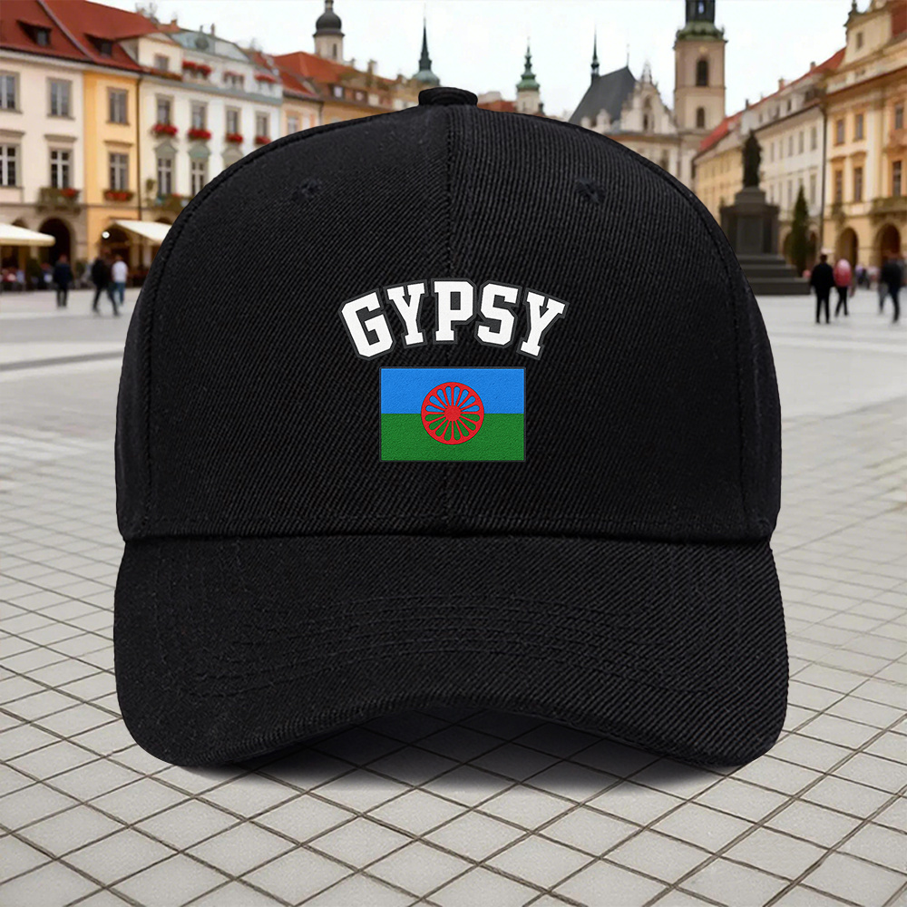 TEMU 1 Gorro ajustable estampado GYPSY, estilo deportivo para exteriores para hombres y mujeres, regalo ideal para viajes, camping, festivales de ,